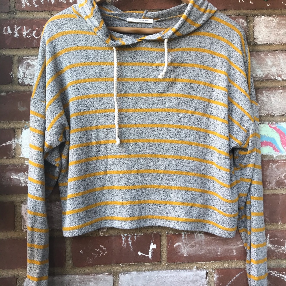 striped hooded tee